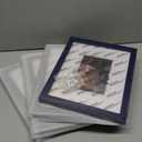 KINLINK 8x10 Picture Frame Navy, Solid Wood Frames with Acrylic Plexiglass for Pictures 4x6/5x7 with Mat or 8x10 without Mat, Tabletop and Wall Display Photo Frame, Set of 4