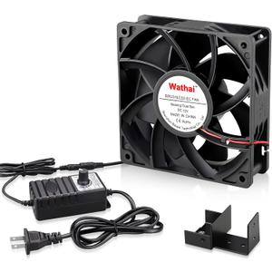 Wathai AC 110V 240V 120mm x 38mm Muffin Fan with Variable Speed Controller for Doorway, Room to Room, Wood Stove, Fireplace, Network Cabinet Circulation Cooling