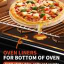 Oven Liners for Bottom of Oven - 2 Pack Large Heavy Duty Oven Mats, 17"x 25" Reusable Matt Liner for Electric, Gas, Toaster Ovens & Grills, BPA & PFOA Free, Kitchen Essentials, Black