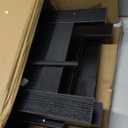 HORSTORS Kitchen Storage Cabinet, Modern Farmhouse Buffet Cabinet with Storage, Coffee Bar with 2 Drawers and 2 Doors, Floor Sideboard Buffet for Living Room, Dining Room, Bathroom, Black/Rustic Brown