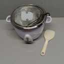 AROMA Select Stainless Rice Cooker, 3-Cup (Uncooked) / 6-Cup (Cooked), Stainless Steel Inner Pot, Small Rice Cooker, Auto Keep Warm, 1.2 Qt, White, ARC-753SG