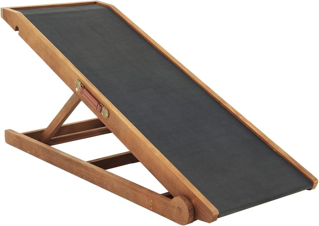 Dog Ramp for Bed Folding Stairs for Small and Large Dogs, Portable Dog Steps for Bed, Couch, Car, Adjustable Pet Ramp, Upgrade Rubber Pet Steps, Supports up to 210 lbs (Small-Brown)