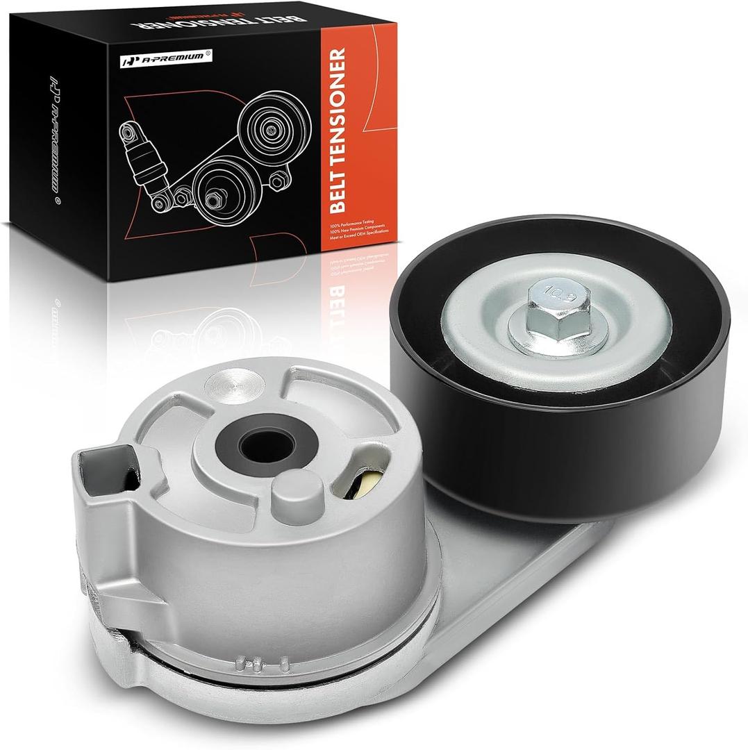 A-Premium Belt Tensioner Assembly with Pulley Compatible with Cadillac SRX CTS 2004-2009, STS 2005-2011, 2.8L 3.6L, Water Pump, Replace# 999689, 19186932