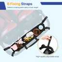 ZZM Double Stroller Organizer for Bob Duallie and Baby Jogger City Mini GT2, Double Baby Stroller Accessories with 2 Cooler Pockets, Parent Console Double Jogging Stroller Organizer(Empty Bag)