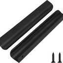 goldenwarm 10 Pack Kitchen Cabinet Handles 7-1/2 Inch Black Finger Pulls for Cabinets Edge Pulls Black Kitchen Hardware for Dresser Drawers,Aluminum Alloy (Hole Center:192mm(7.5in))