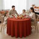 8 Pack Rust Tablecloths 120 Inch Round for 48"-96" Tables
