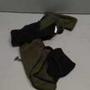 DENTRUN Small Dog Winter Coat, Warm Fleece Jacket with Removable Turtleneck, Dog Cozy Sweater for Puppy Cold Weather, Windproof Costume, Soft Woolly Pajamas (Green+Black) S