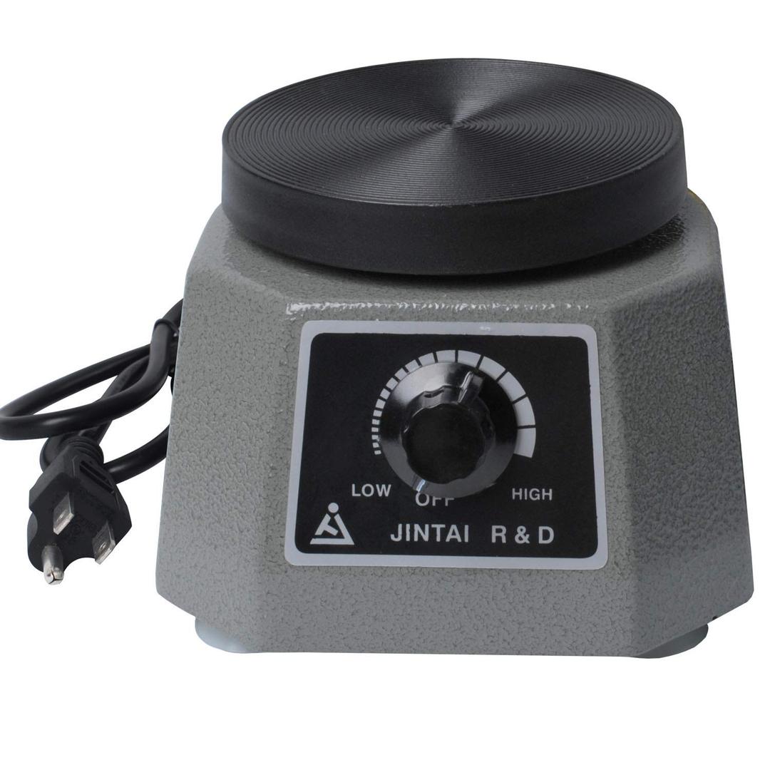 4 Lab Vibrator, 100W Oscillator, Knob Speed Control, Efficient Bubble Removal for Plaster, Epoxy Resin,Gypsum Mixing Machine