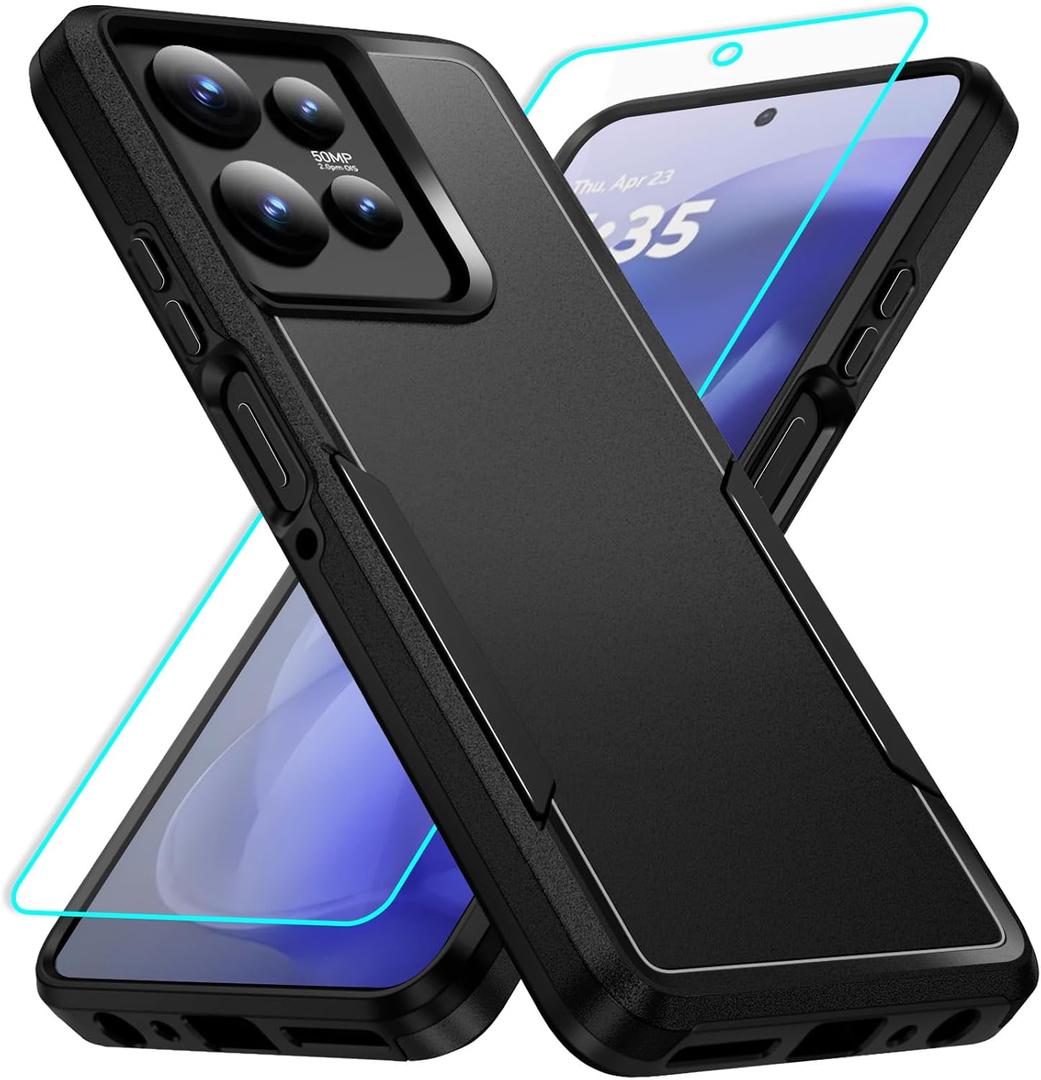 for Moto G Power 2025 Case with Screen Protection: Heavy Duty Protective Shockproof and Scratch Proof Cell Phone case for Motorola Moto G Power 2025-Black