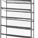 Whitmor 36 Pair Over the Door Shoe Organizer, 12 Tier Hanging Shoe Organizer, Heavy Duty Metal & Mesh Shoe Holder, Hanging Shoe Rack for Closet Storage, 69"L x 21.7"W x 7.5"H, Gunmetal Gray