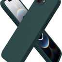 ORNARTO Compatible with iPhone 16e Case 6.1"(2025), Liquid Silicone 3 Layers Full Covered Soft Gel Rubber Phone Case,Shockproof Protective Cover with Anti-Scratch Microfiber Lining-Olive Green