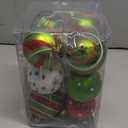 DIYDEC 12pcs Christmas Balls Ornament 3.15Inch Polka Dot Hanging Xmas Balls for Tree Decoration Glittering Red Green and White Plastic Christmas Baubles for Home Indoor Holiday Party Decor