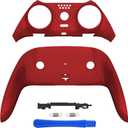 eXtremeRate Top Bottom Decorative Trim Shell Compatible with ps5 Edge Controller DIY Replacement Front Back Clip Shell, Custom Scarlet Red Plates Cover Compatible with ps5 Edge Controller