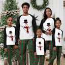 Rnxrbb 2025 Family Christmas Pajamas Pjs Set Matching Christmas Pajama Xmas Sleepwear for Couples Adult Women Men Kids (3T)