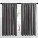 NICETOWN Blackout Curtain Panels for Window - Thermal Insulated Rod Pocket Blackout Drapes/Draperies for Dining Room (2 Panels, W70 x L63 inches, Grey)