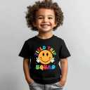 Field Day Shirt for Toddler Boys Girls Kids 2-8T, Colorful Field Day Print, Short Sleeve Tee, Fun & Comfortable (Black)