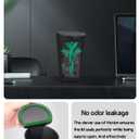 BMZX Car Trash Can with Lid Small Cup Holder Door Pocket Garbage Can Bin Trash Container Fits Auto Home Office, Black 1 Pack