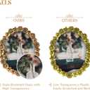 AELS 8x10 Inch Vintage Picture Frame, Elegant Antique Oval Photo Frames with Glass Front, Photo Display, Tabletop Wall Hanging, Gift Ideas, Gold Flower