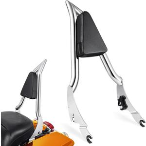 PBYMT Detachable Sissy Bar Passenger Backrest, Touring Quick Release Sissy Bar Backrest, 28inch Chrome Sissy Bar Fit for Harley Touring Street Glide Road King Road Glide Electra Glide 2009-2024