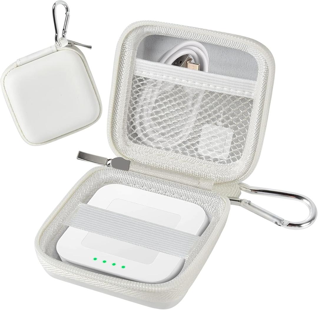 Chip Card Reader Scanner Case, Hard Carrying Bag Holder Fits Square A-SKU-0485 Contactless and Chip Reader with USB Charge Cable for EMV Chip Cards/Apple Pay/Android Pay/More - White by COMECASE