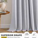 MIULEE Greyish White Blackout Curtains for Bedroom Living Room 84 Inches Long 2 Panels, Thermal Insulated Room Darkening Drapes Grommet Noise Reducing Light Blocking Window Treatments 40x84 Inch