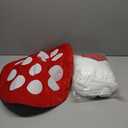 Mushroom Hat Costume Cosplay Accessory Hat Cap, Oversized with Wired Brim (Red)