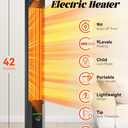 42INCH Outdoor Heater, 9Heat Levels & 540Min Timer, Child Safety Lock, IP65 Waterproof Garage Heater, 1500W Infrared Heating,Tip-Over&Overheat Protection,Patio Heaters for Outdoor Use Indoor