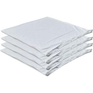 Kingnex 4 Pack Waterproof Down Feather Proof Pillow Protectors with Zipper 20x20 Zippered Pillow Covers for Square Throw Pillow