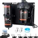 RV Water Pump 110V DC 7.5GPM 80PSI and 1L 125PSI Pre-Pressurized Accumulator Tank, Ultra-Quiet Water Pressure System for Homes, RVs, Irrigation & Marine Use
