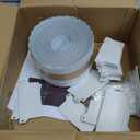 LazBlinds Vertical Blinds Replacement Slats - Room Darkening Fabric Slats for Sliding Doors & Windows, Easy-Cut Polyester, White Texture (78" W x 84" L, 20 Pcs)