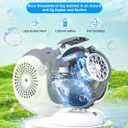 Rechargeable Bubble Machine - Auto 360 Rotation, 75 Tilt Range, 10 Large Wands - Bubbles Blower Maker for Kids, Toddlers, Outdoor Play, Wedding, Birthday, Parties, Gifts Toys for Boys, Girls