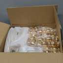10 Pcs 21.5 Tall Gold Centerpieces for Table, Open Lattice Midsection Trumpet Base Vase Stands with Hanging Crystals, Metal Flower Holders for Wedding Receptions,Parties & Event Decor