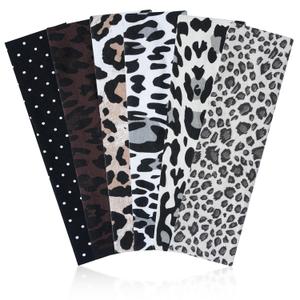 AWAYTR Women's Headbands, 6 Pack Soft Elastic Non Slip Hair Bands, Head Band for Women Daily Use (Leopard prints)