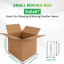 Rempry 30 Pack 6x6x6 Shipping Boxes Brown, Small Corrugated Cardboard Box for Mailing, Packaging Small Business, Kraft Mailer Gift Boxes