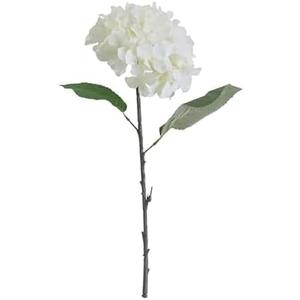 Elements Hydrangea Artificial Flower Stem, Fake Flowers for Home Decoration, Set of 6, White