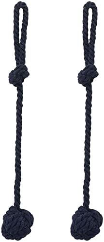 XYWHPGV 2PCS Navy Blue Curtain Tie Durable Multi-Function Decorative Retaining Simple Design Rope Knitting Curtain Handles (1178b 7d174 b50f1 c498a 42755 405e1