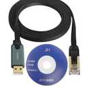 QIANRENON USB Console Cable USB A to RJ45 Network Device Console Debug Cable, with Driver CD, Professional Engineering Grade Debugging Switche Router Firewall Server, 1.8M (5.9ft)