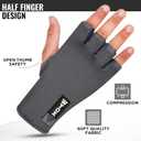 WYOX Hand Wraps Inner Gloves for Kickboxing, Hand Protection for Punching Bag Boxing Glove Liners, Muay Thai, Speed Bag Gloves, Wrist Wrap Training Gloves for Under Mitts & Elasticated (Gray)