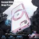 KPV for iPhone SE 2022/3rd/2020/2rd/8/7 Case,3in1/Compatible with MagSafe/with 2X Front Case Protection/Invisible Magnetic Ring Metal Stand/Shockproof Military-Grade Protection(V-Rose Gold,iPhone SE)