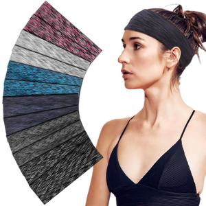 Headbands For Women 12 Pack Headband Yoga Elastic Head Bands Women's Hair Band Workout Soft Sweat Hairbands Accessories