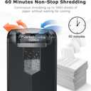 Bonsaii Paper Shredder, 18-Sheet 60-Minutes Shredder for Office Heavy Duty Cross-Cut Shredder with 6 Gallon Pullout Basket 4 Casters(C149-C)