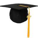 Newrara Graduation Unisex Matte Adult Graduation Cap with Tassel (Black/Gold)