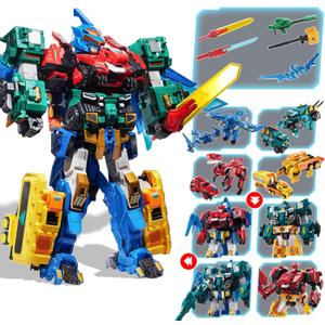 QUANTUM HEROES DINOSTER 4 in 1 Transforming Robot Mega Robot Metatron, 16.14 Inch Chariot Children's Robot Toy, Transforming Toy for Boys and Girls 5 6 7 8 9 10 Years Old, Multicoloured, 8.6 inches