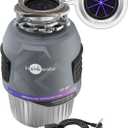 INSINKERATOR Evolution 1.0HP LED Garbage Disposal, Advanced Series Continuous Feed Food Waste Disposer with Antimicrobial LED Accessory Garbage Disposal Flange