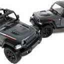 2018 Compatible with Jeep Wrangler Rubicon Gray 1/34 Scale Diecast Model Car Set of 2