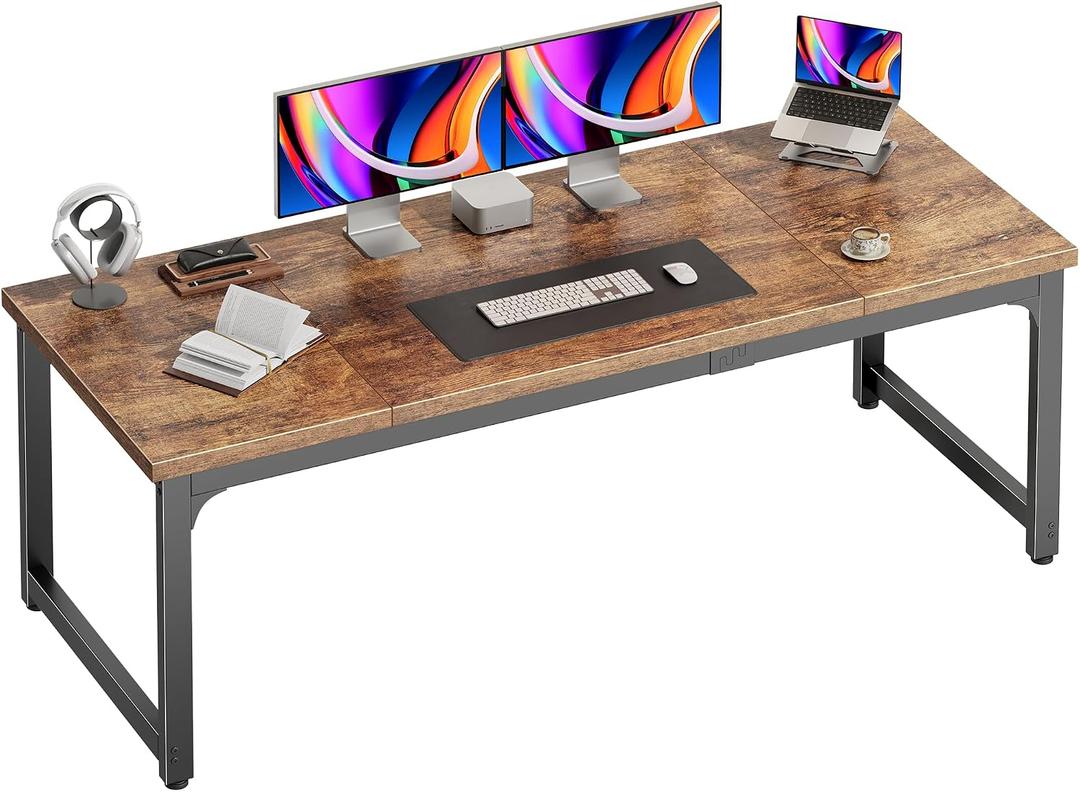 PRAISUN 63 x 24 Inch Computer Desk, 0.95'' Thicker, Duty, Rustic Brown