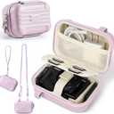 Digital Camera Case, Protective Waterproof Hard Shell Bag for Canon PowerShot G7X Mark III Mark II/ SX740, Sony ZV-1/ RX100 VII, Kodak Pixpro, for Compact Point & Shoot 4K Vlog Cameras (Purple)