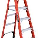 Louisville Ladder 6-Foot Fiberglass Step Ladder, 375-Pound Load Capacity, Type IAA, FS1406HD