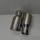 Upower Pack of 2 Exhaust Tip 2.5 inch Inlet 4 inch Outlet 9" Long 304 Stainless Steel 2.5" to 4" Diesel Exhaust Tailpipe Tip Double Wall Slant Cut