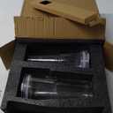 KEMORELA 2PCS 20oz Double Wall Glass Tumblers with Lids and Straws  Insulated Borosilicate Glass Matcha Cups for Iced Matcha Latte, Smoothies, Reusable Travel Glass Cups  Leak Proof 2-in-1 Lid